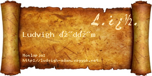 Ludvigh Ádám névjegykártya