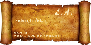 Ludvigh Ádám névjegykártya